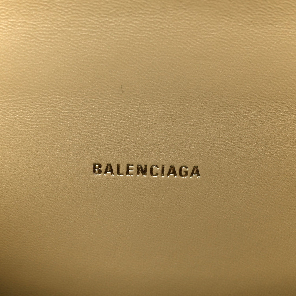 Balenciaga Metallic Calfskin Hourglass Top Handle Bag XS Gold