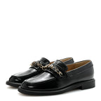 Chanel Calfskin Enamel Charms Mocassin Loafers 35.5 Black