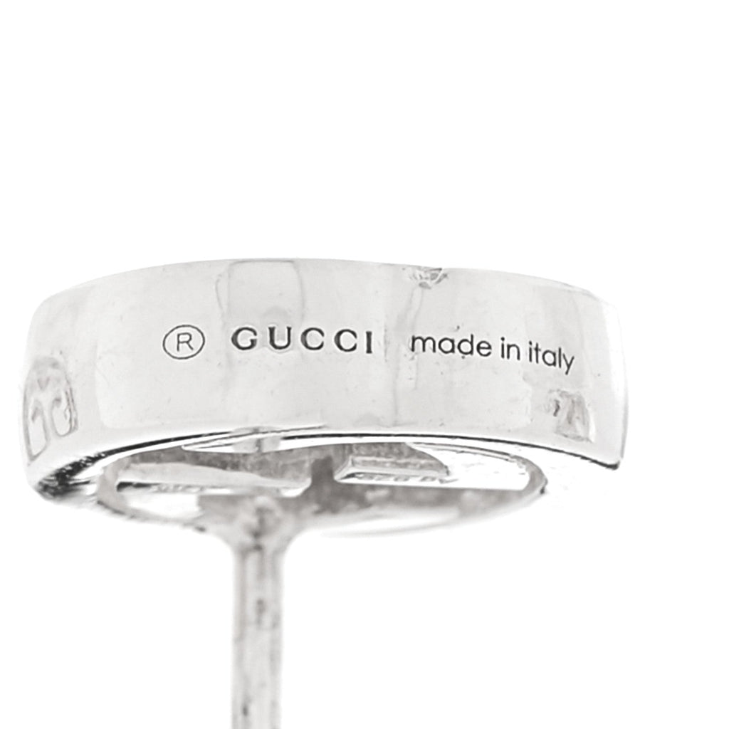 Gucci Sterling Silver Interlocking GG Stud Earrings