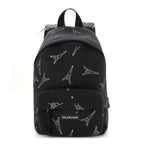 Balenciaga Canvas Crystal Embellished Eiffel Tower Explorer Backpack S Black