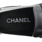 Chanel Calfskin CC Platform Loafers 38 Black