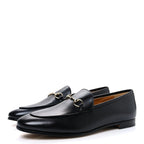 Gucci Calfskin Womens Jordaan Loafers 41 Black