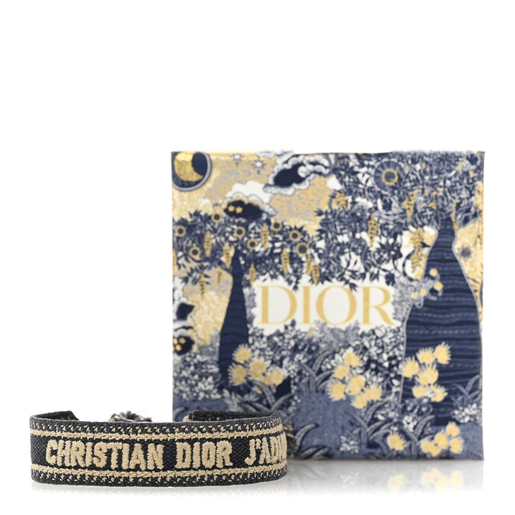 Christian Dior Woven Cotton J'Adior Friendship Bracelet Navy