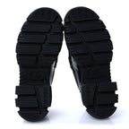 Gucci Magnum Calfskin Nappa Samoa Womens Horsebit Platform Chunky Lug Sole 40mm Loafers 35 Black