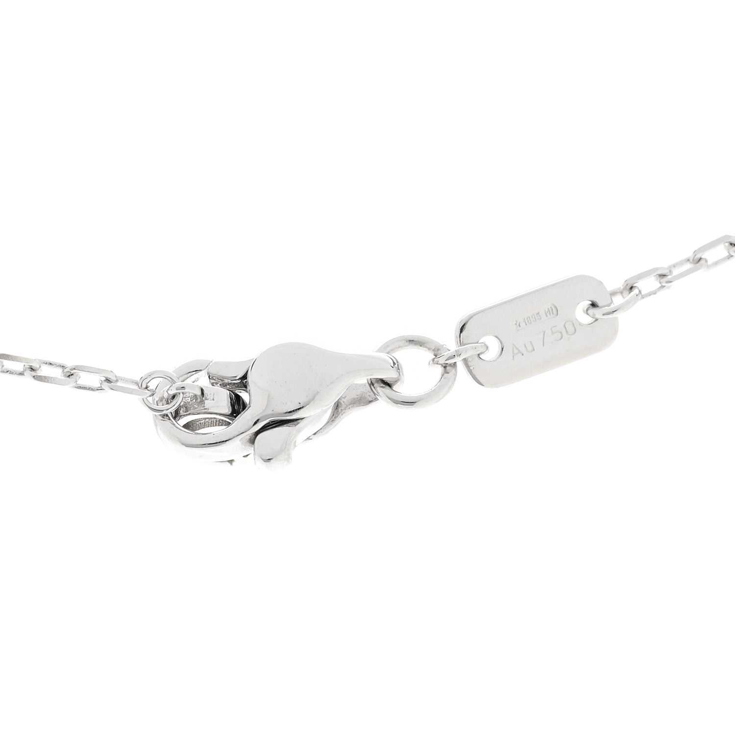 Gucci 18K White Gold Diamond Running GG Pendant Necklace