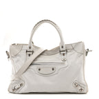 Balenciaga Arena Storico Classic Silver Hardware Medium Le City Optic White