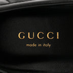Gucci Nappa Matelasse Double G Marmont Loafers 42 Black