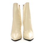 Saint Laurent Calfskin Opyum 110 Ankle Boots 38.5 Real Beige