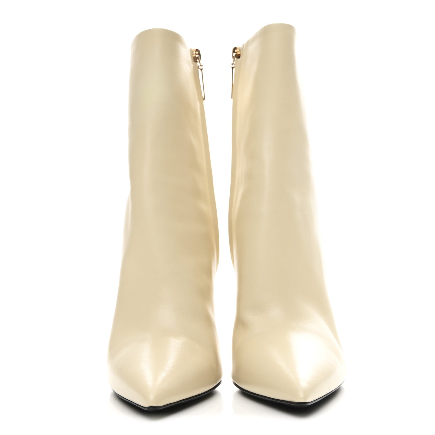 Saint Laurent Calfskin Opyum 110 Ankle Boots 38.5 Real Beige