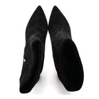 Saint Laurent Kid Scamosciato Niki 85 Wedge Booties 39.5 Black