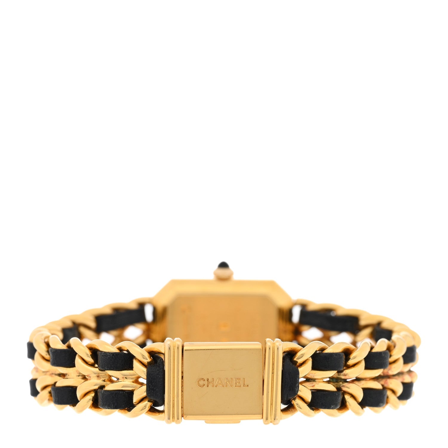 Chanel Stainless Steel Lambskin 20mm Chain Premiere Quartz Watch Gold XL