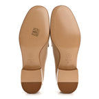 Chanel Lambskin Quilted Womens CC Loafers 37 Dark Beige