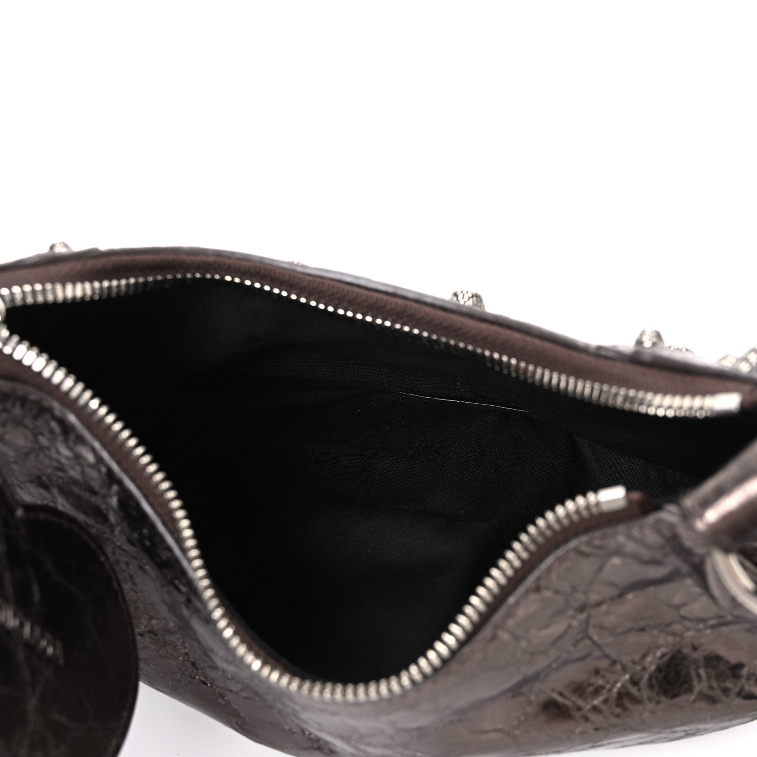 Balenciaga Metallic Agneau Arena Le Cagole Shoulder Bag XS Dark Bronze