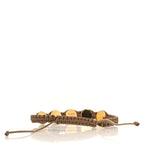 Fendi Fabric Braided Studded Bracelet Brown