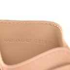 Balenciaga Grained Calfskin Logo Cash Rounded Card Holder Beige