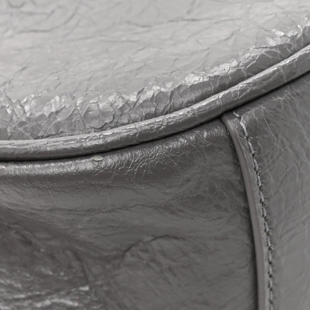 Balenciaga Agneau Arena Le Cagole Shoulder Bag XS Dark Grey