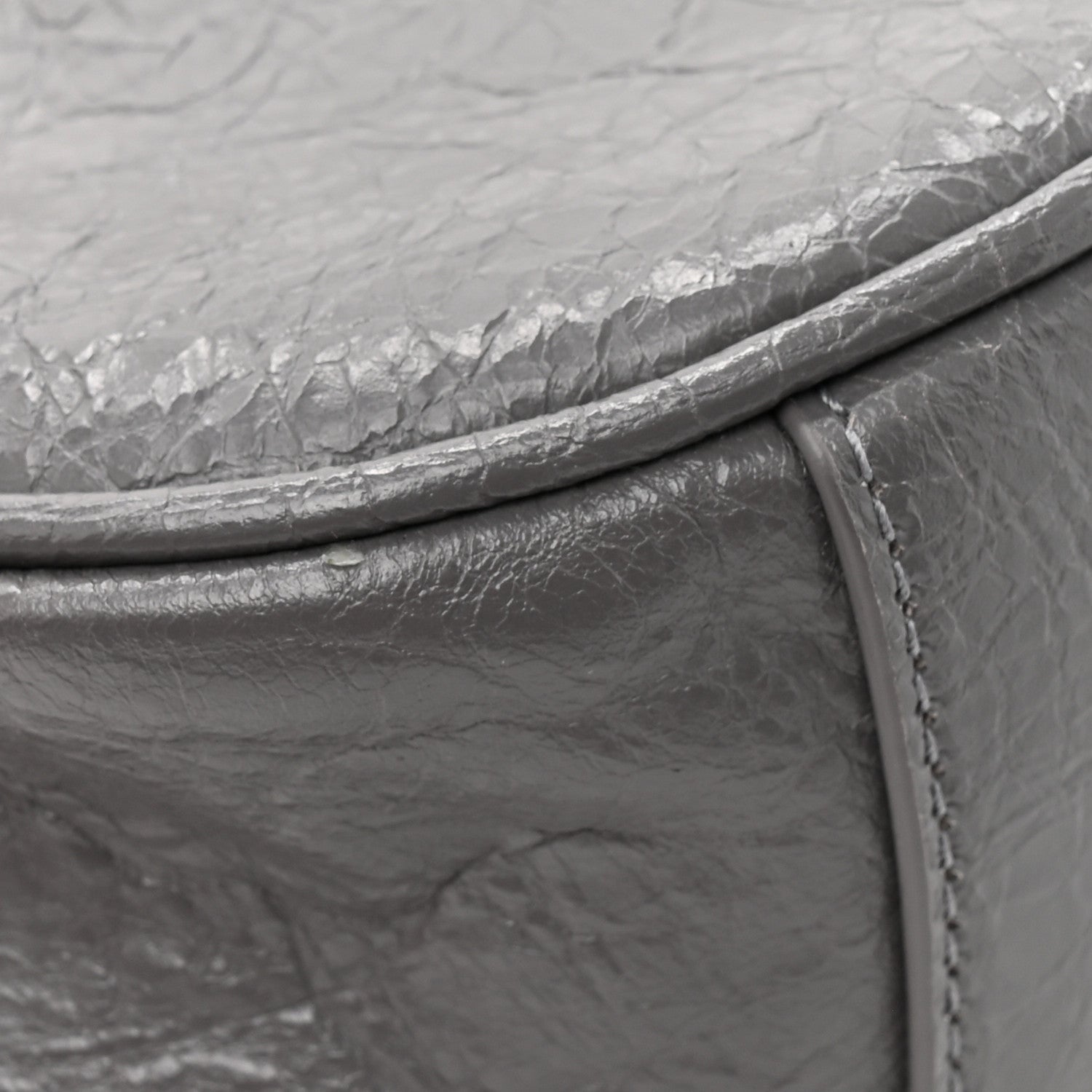 Balenciaga Agneau Arena Le Cagole Shoulder Bag XS Dark Grey