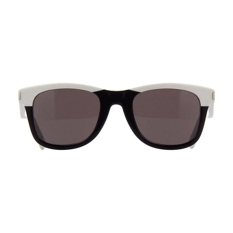 Saint Laurent Sunglasses Square Full Rim, Ivory Frame and Grey Lens SL51037