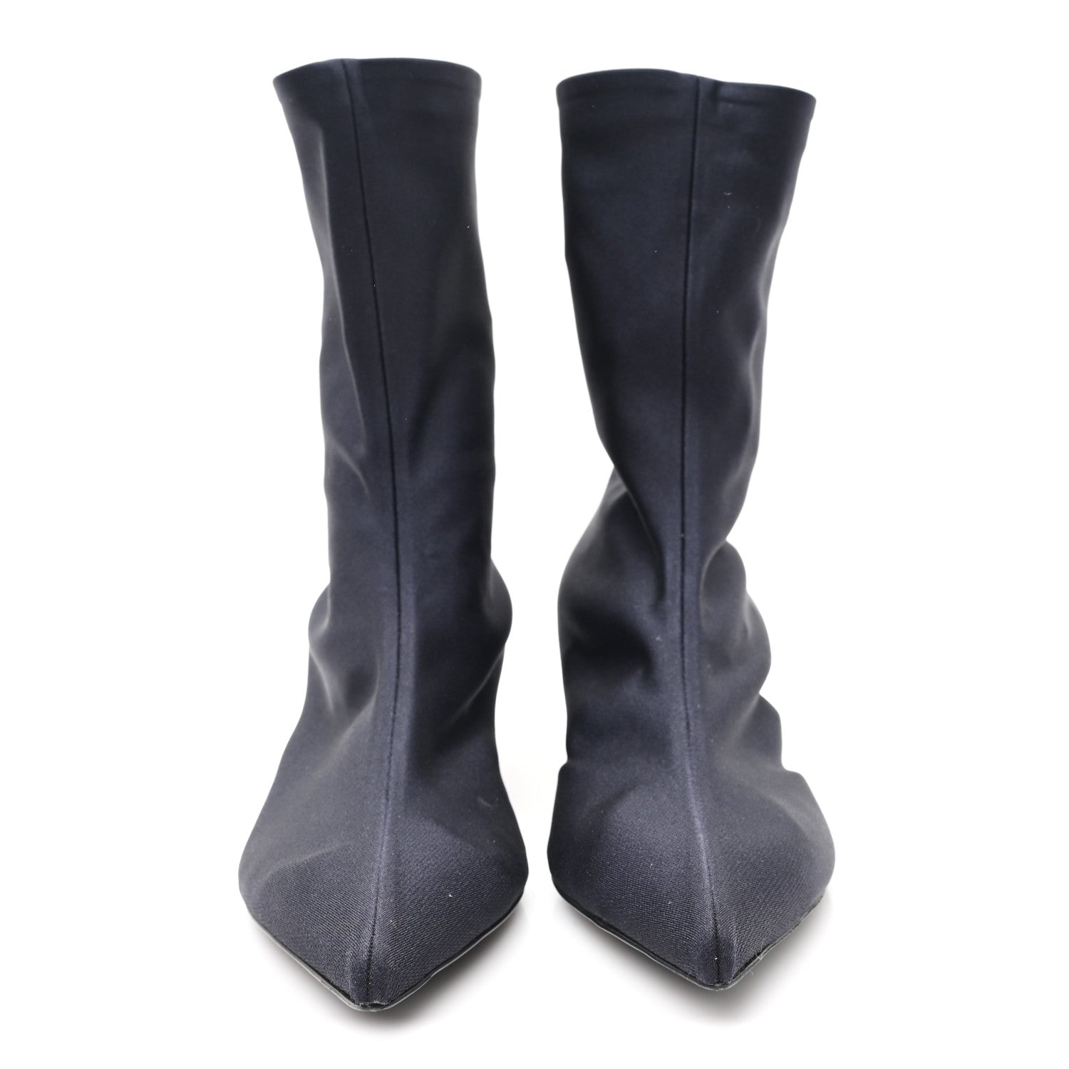 Balenciaga Jersey Crepe Pointed Toe Knife Booties 40 Black