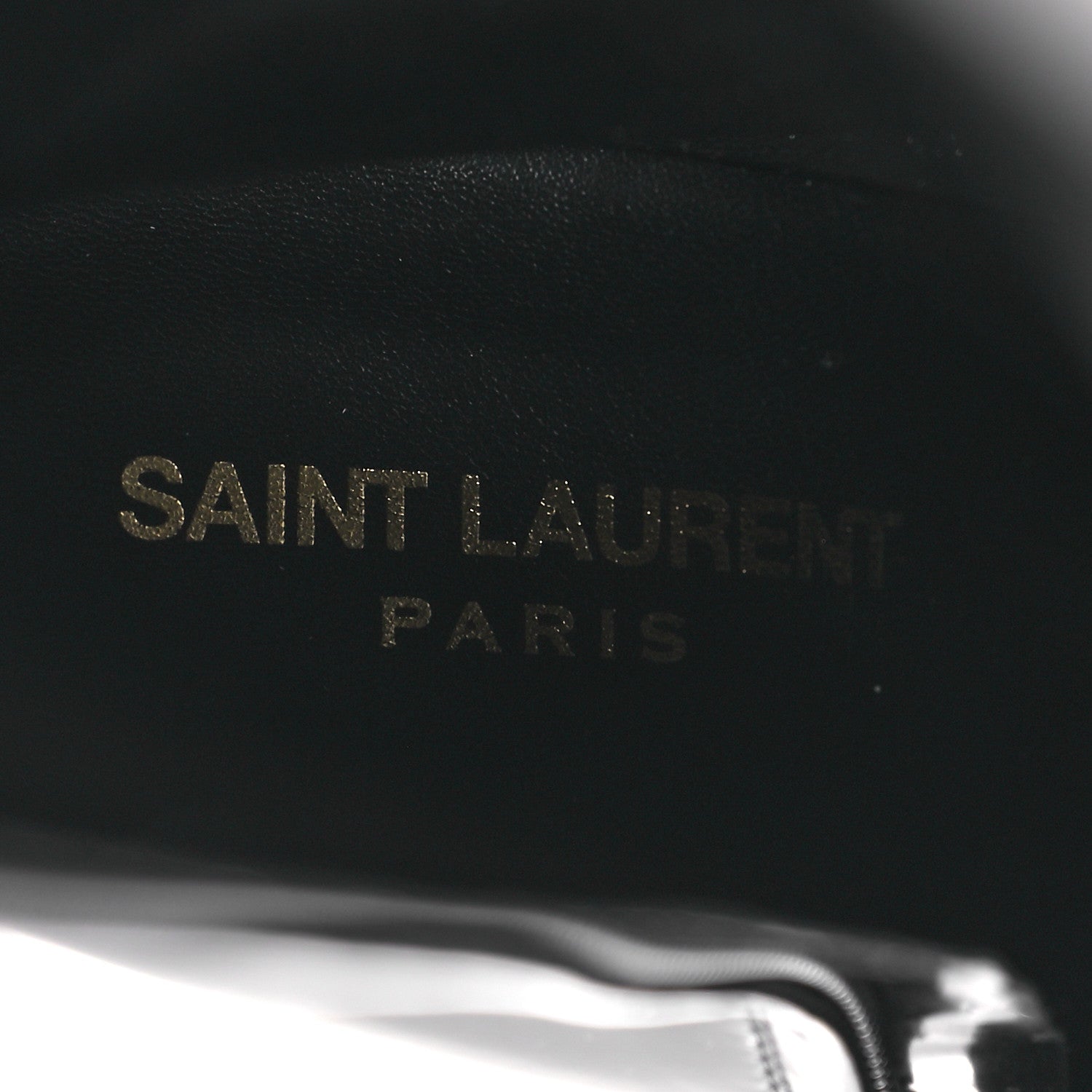 Saint Laurent Glazed Calfskin Auteuil 105mm Zip Boots 38 Black