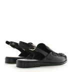 Chanel Shiny Calfskin Slingback Loafers 39.5  Black