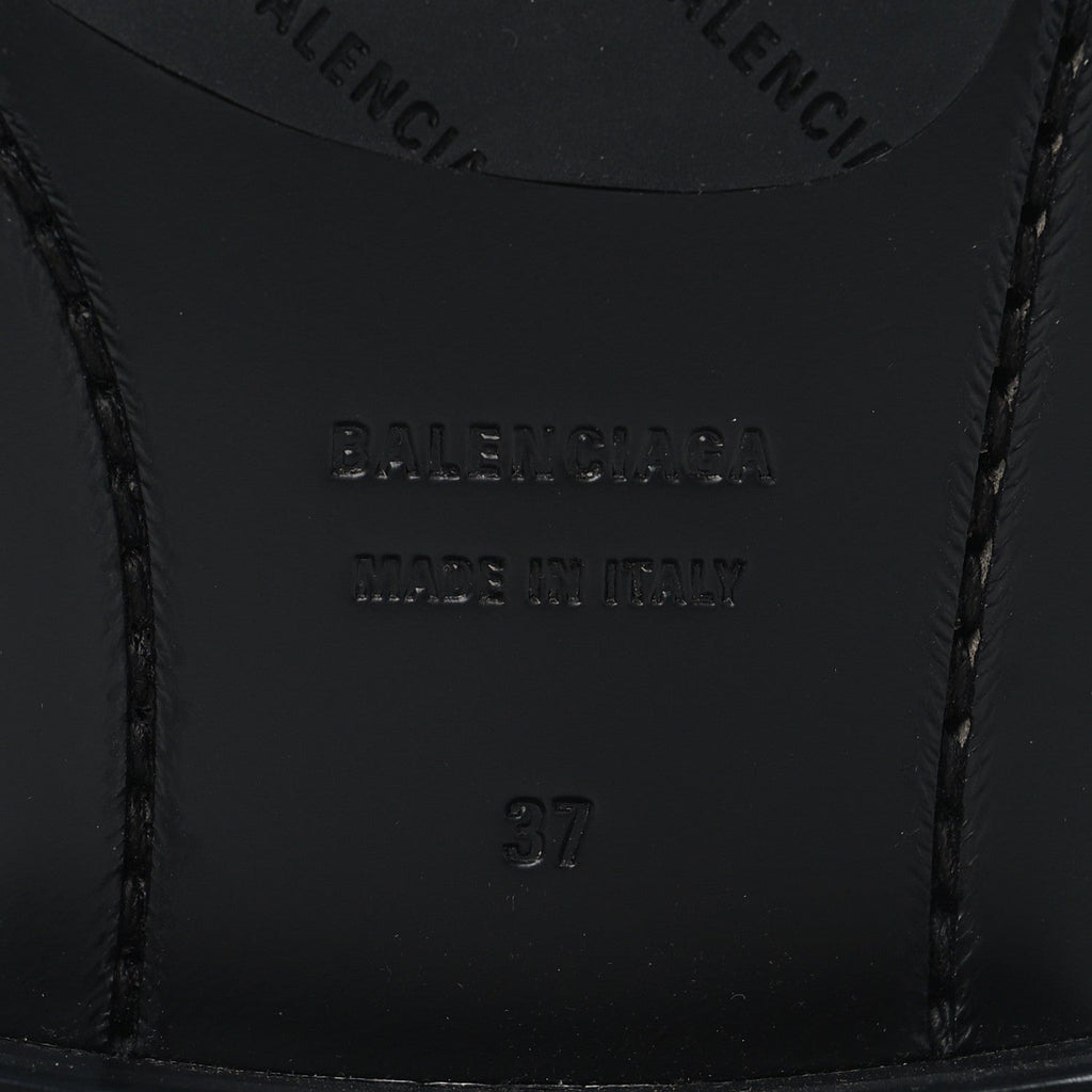 Balenciaga Calfskin Soft Rim Ankle Booties 37 Black