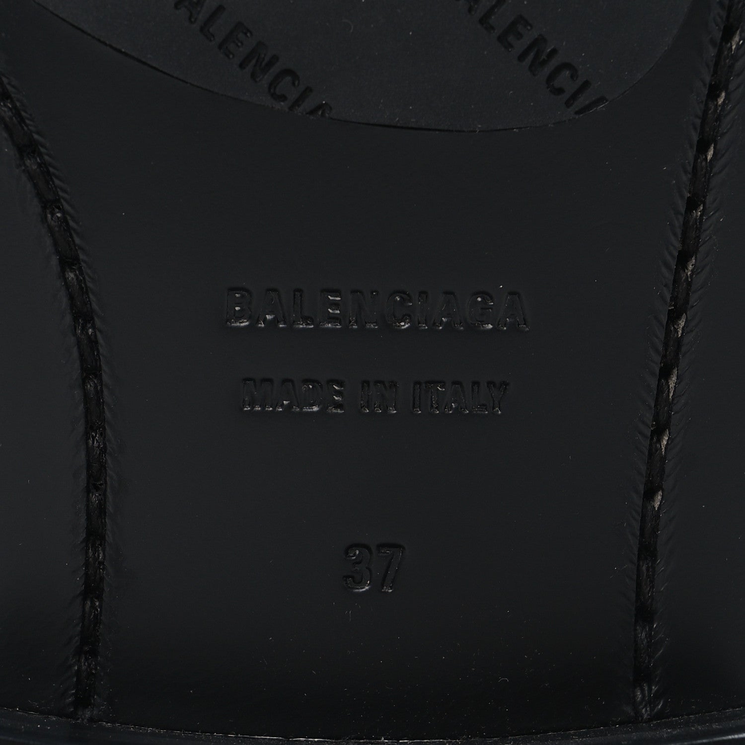 Balenciaga Calfskin Soft Rim Ankle Booties 37 Black