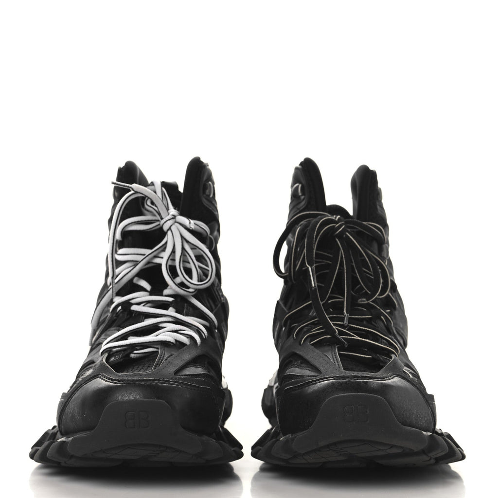 Balenciaga Mesh Nylon Mens Track Hike Sneakers 42 Black