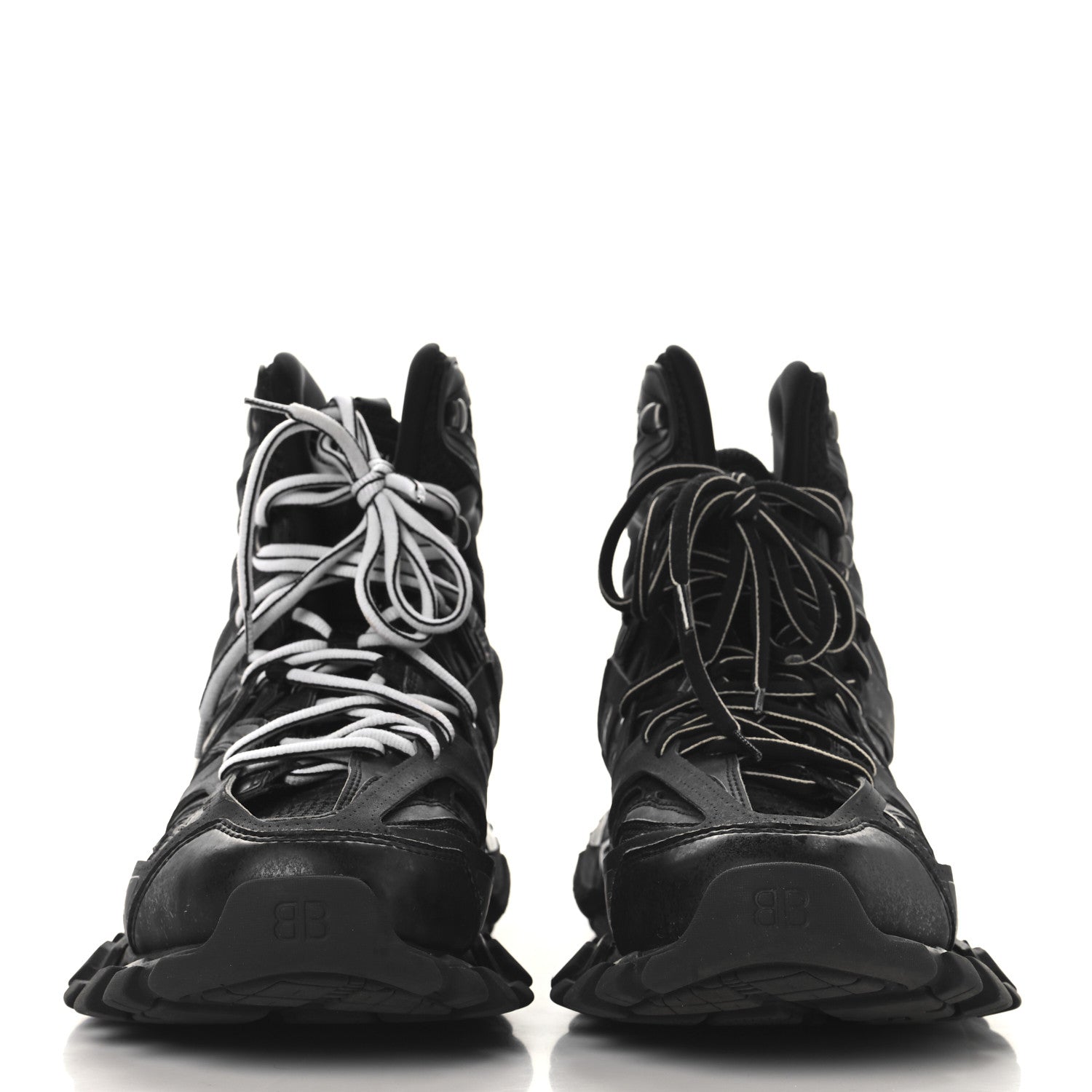Balenciaga Mesh Nylon Mens Track Hike Sneakers 42 Black