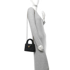 Chanel Shiny Aged Calfskin Quilted Nano Kelly Shopper Black