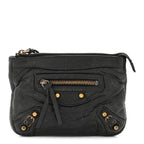 Balenciaga Agneau Classic Hardware M Porte-Monnaie Coin Purse Black