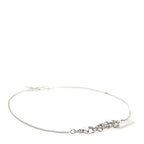 Saint Laurent Brass Monogram Charm Bracelet Silver