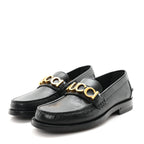 Gucci Goatskin Womens Logo 15mm Loafers 35 Black