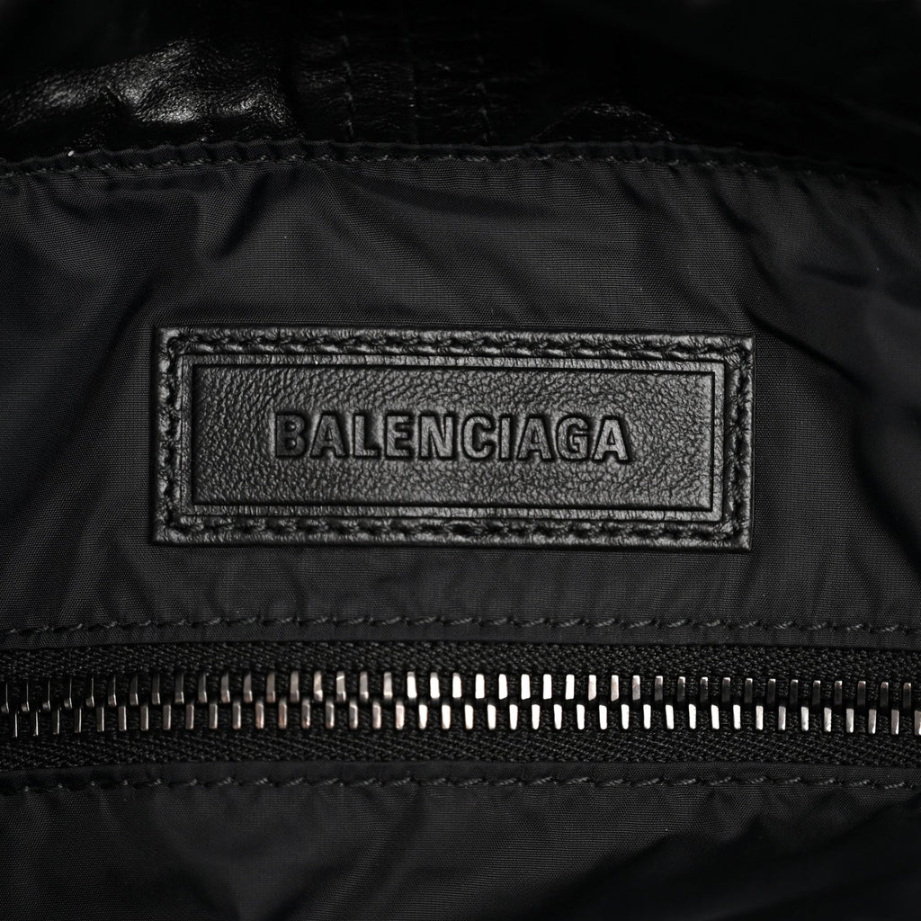 Balenciaga Calfskin Medium Cargo Tote  Black