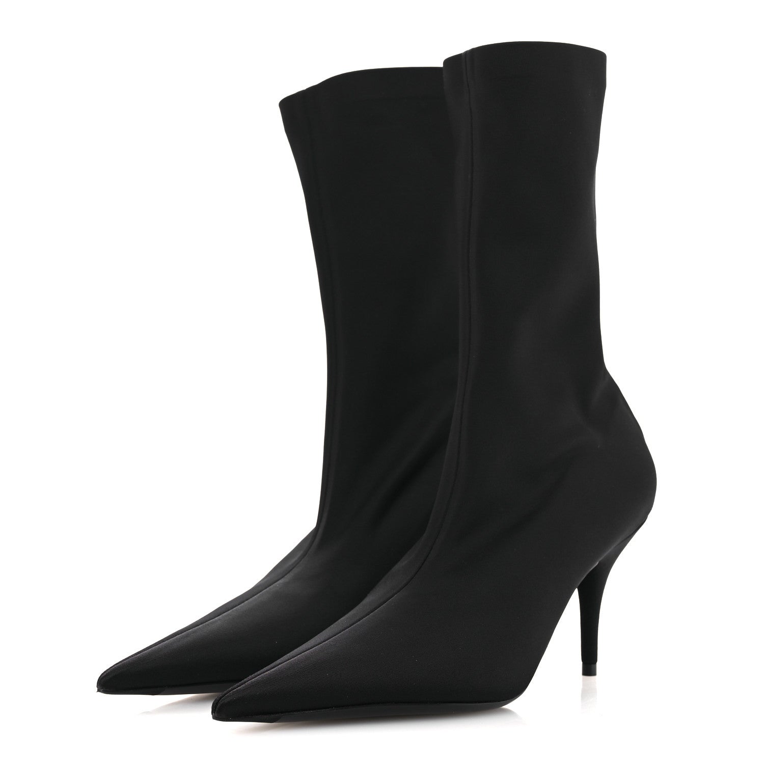 Balenciaga Jersey Crepe Extreme Pointed Toe Knife Booties 36 Black