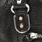 Balenciaga Chevre Silver Metallic Edge Hardware Nano City Black