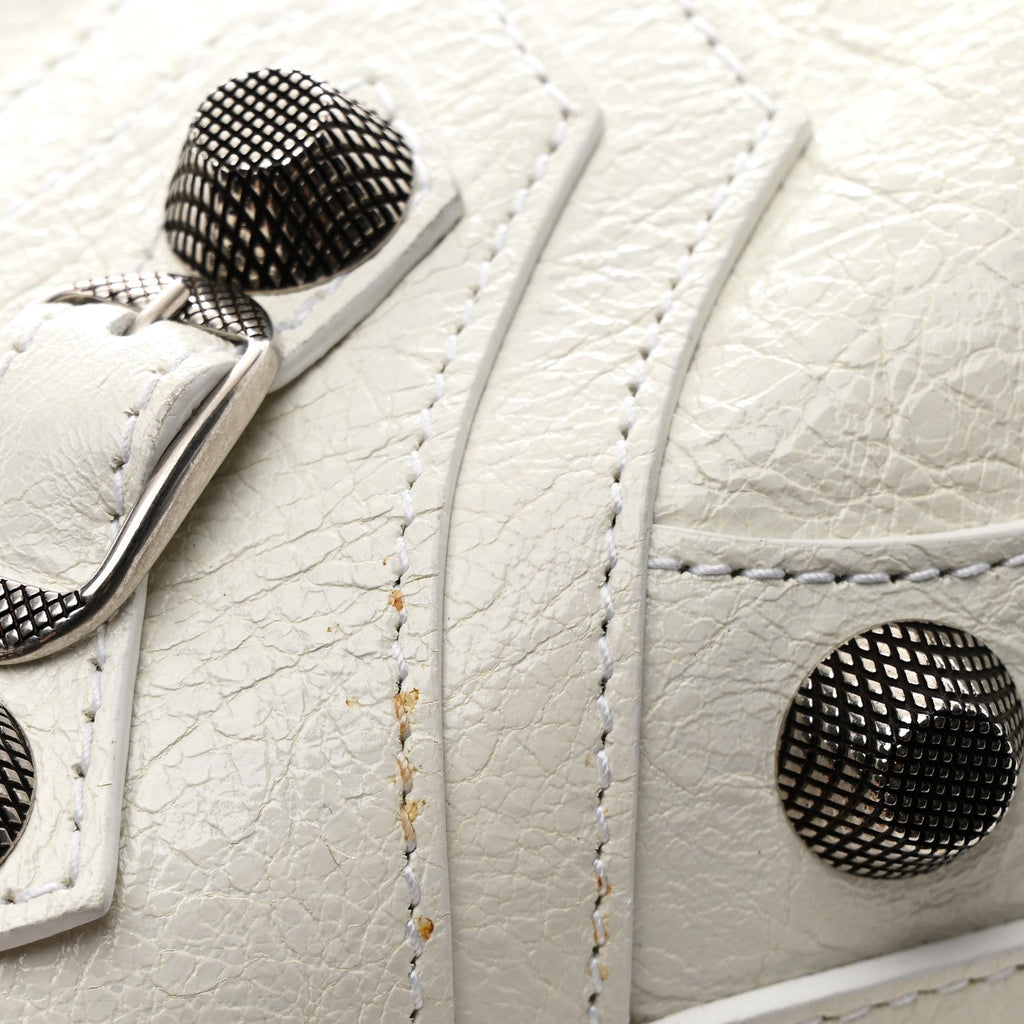 Balenciaga Agneau Arena Neo Cagole City Handbag Optic White
