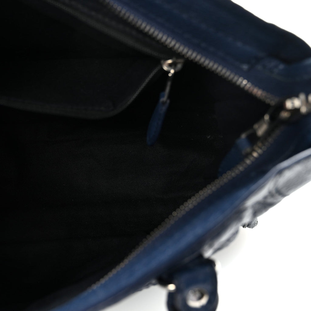 Balenciaga Agneau Giant 12 Silver Hardware S City Bleu Roi
