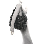 Balenciaga Agneau Arena Superbusy Large Sling Zip Shoulder Bag Black