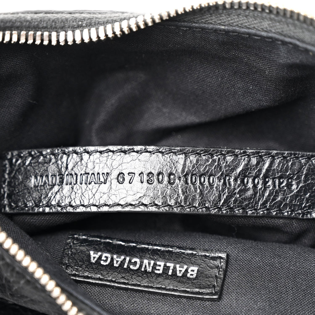 Balenciaga Agneau Arena Le Cagole Shoulder Bag XS Black