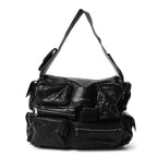 Balenciaga Agneau Arena Superbusy Large Sling Zip Shoulder Bag Black
