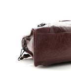 Balenciaga Agneau Arena Storico Classic Hardware Small Le City Dark Burgundy