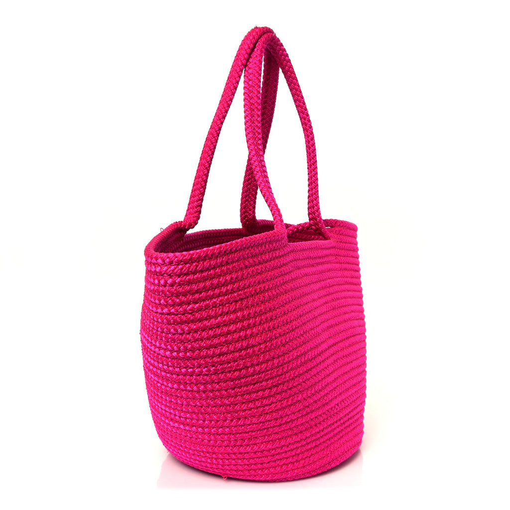 Balenciaga BOTTEGA VENETA Raffia Large Ibiza Basket Bag  Lipstick Pink