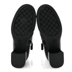 Chanel Stretch Lambskin Cap Toe CC Short Boots 35 Black