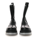 Bottega Veneta Calfskin The Tire Chelsea Boots 39 Black Transparent
