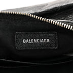 Balenciaga Agneau Arena Le Cagole Mini Purse With Chain Black