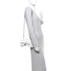 Balenciaga Crushed Calfskin Quilted Small Crush Chain Bag Optic White
