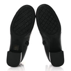Chanel Stretch Lambskin Cap Toe CC Short Boots 36.5 Black