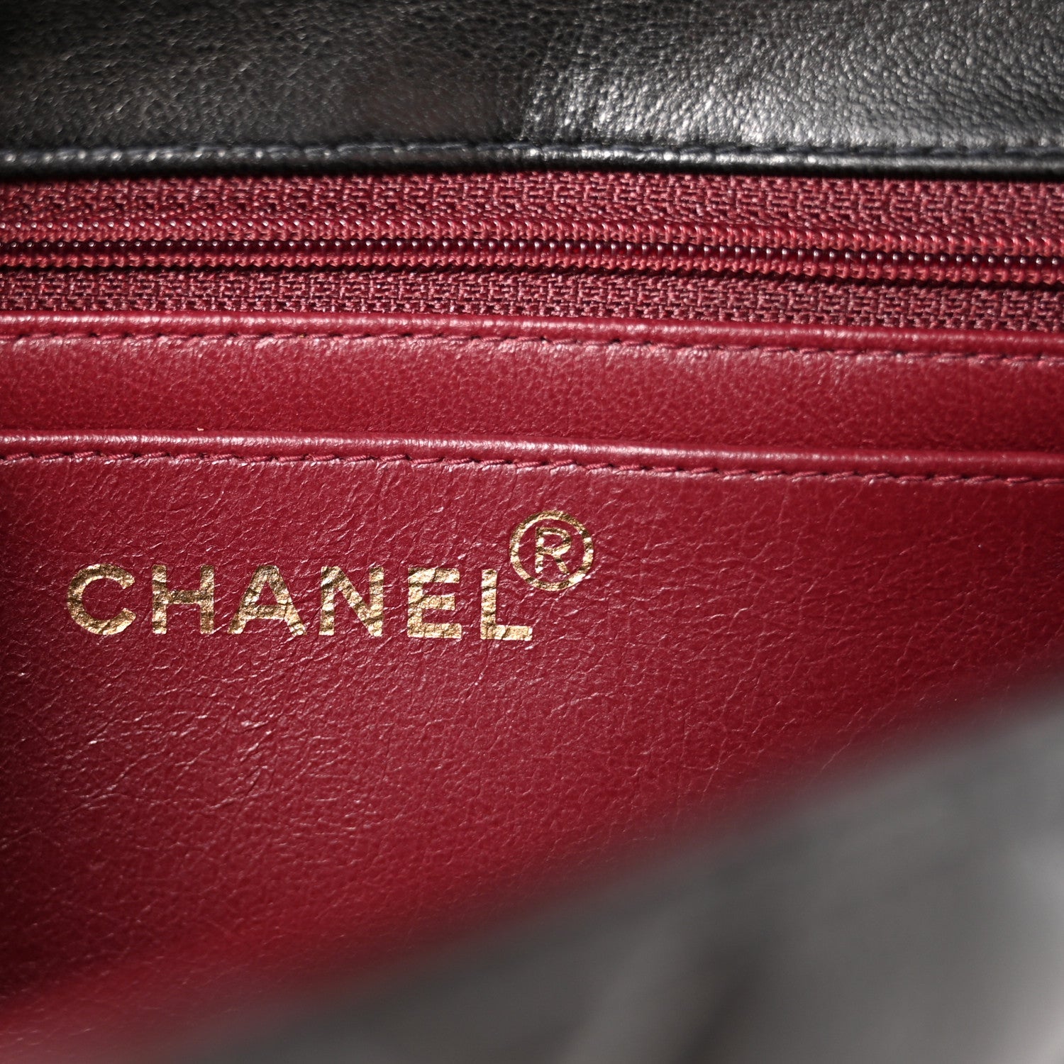 Chanel Lambskin Quilted Medium Rectangular Kelly Flap Bag Black