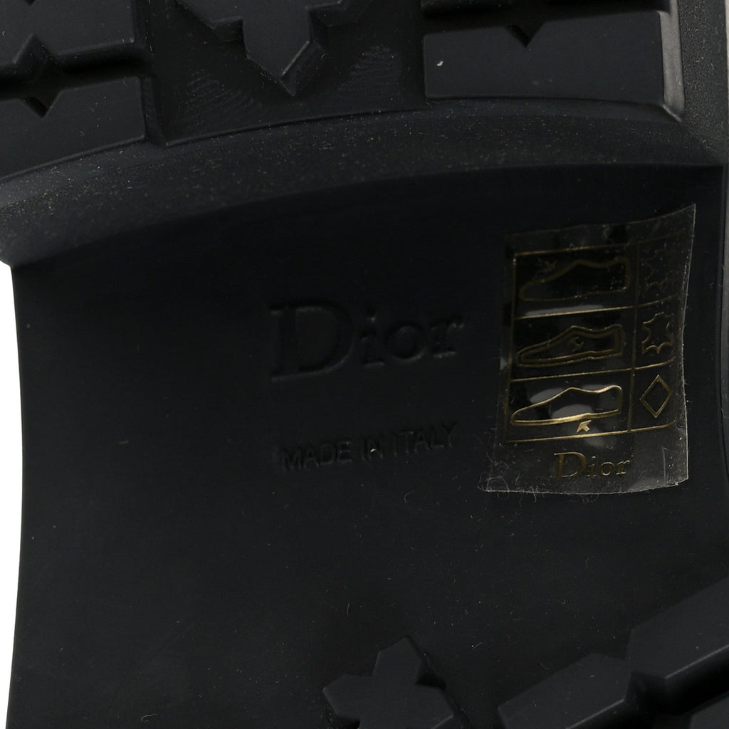 Christian Dior Calfskin Cannage D-Leader Ankle Boots 37.5 Black